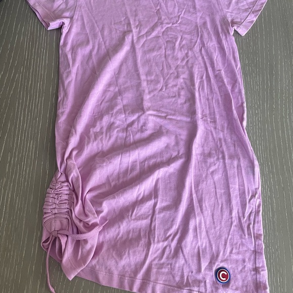 ColmarPurple T-Shirt dress with Side Ruching - Picture 1 of 6